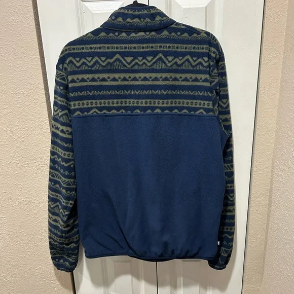 Passenger Men’s Set Off Polar 1/4 Zip Fleece in Mountain Geo Khaki , size M - Picture 9 of 13